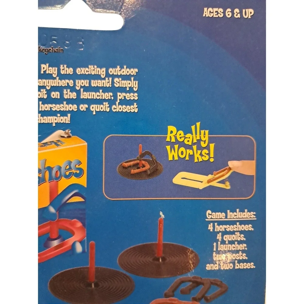 HORSESHOES GAME KEYCHAIN BASIC FUN NEW IN‎ PACKAGE